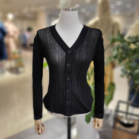 브이넥시스루슬림핏가디건