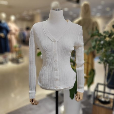 브이넥시스루슬림핏가디건