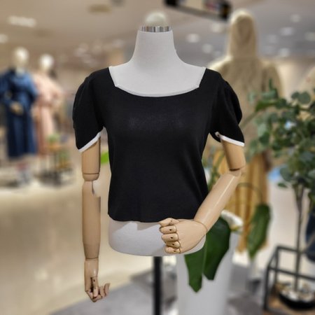 스퀘어넥여름니트