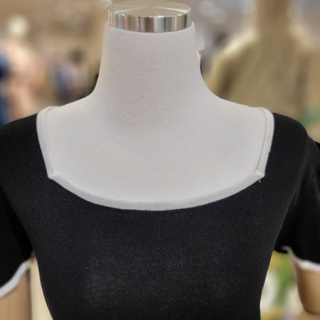 스퀘어넥여름니트