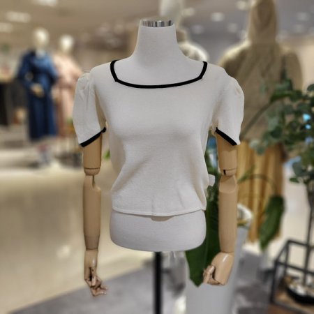 스퀘어넥여름니트