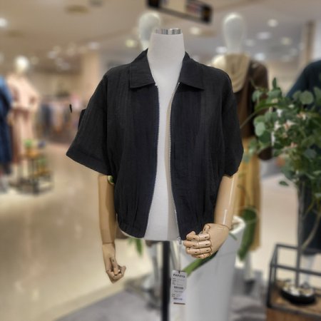 시스루반팔집업자켓