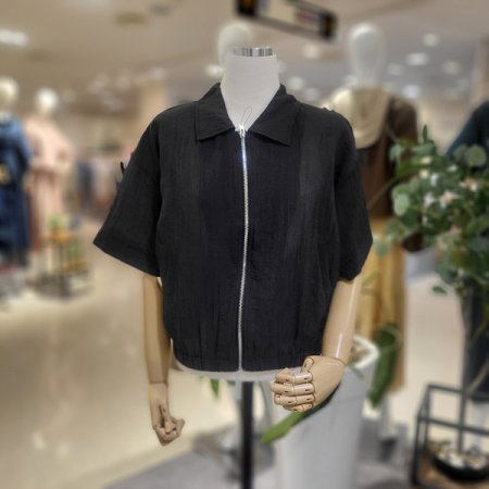 시스루반팔집업자켓