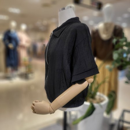 시스루반팔집업자켓