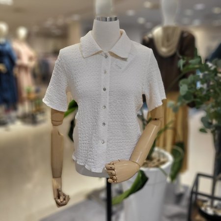 카라넥반팔지지미브라우스