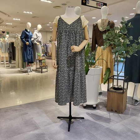 잔꽃무늬뷔스티에박시원피스