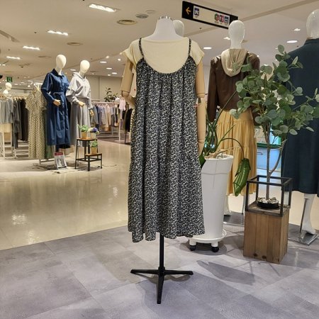 잔꽃무늬뷔스티에박시원피스