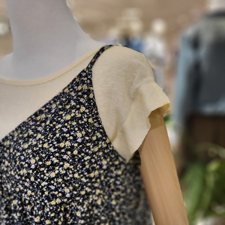 잔꽃무늬뷔스티에박시원피스