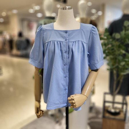 스퀘어넥여름반팔블라우스