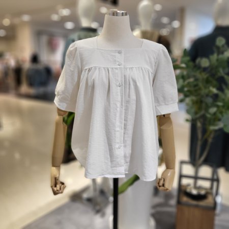 스퀘어넥여름반팔블라우스