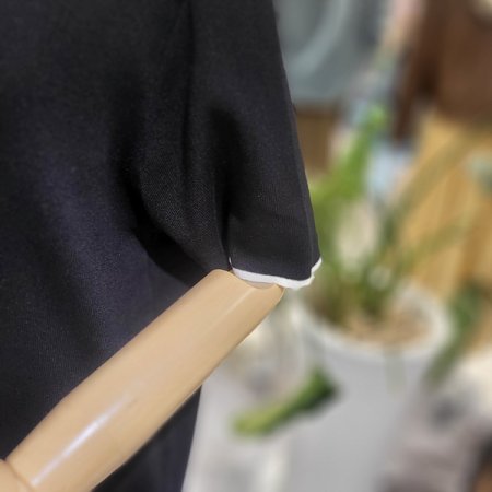 카라배색니트롱원피스