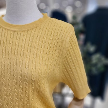 체인패턴여름반팔니트티