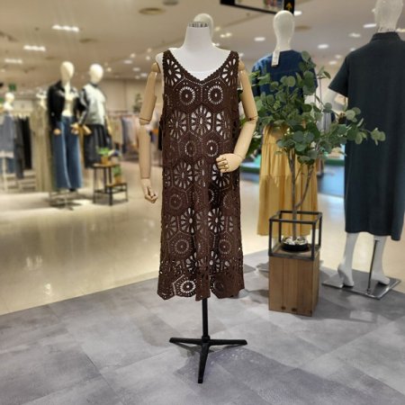 면펀칭레이어드원피스