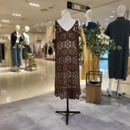 면펀칭레이어드원피스