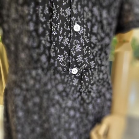 풀잎패턴반팔쉬폰원피스