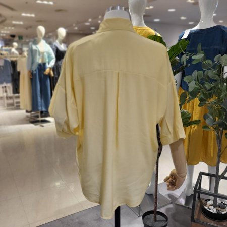 카라넥7부소매셔츠블라우스