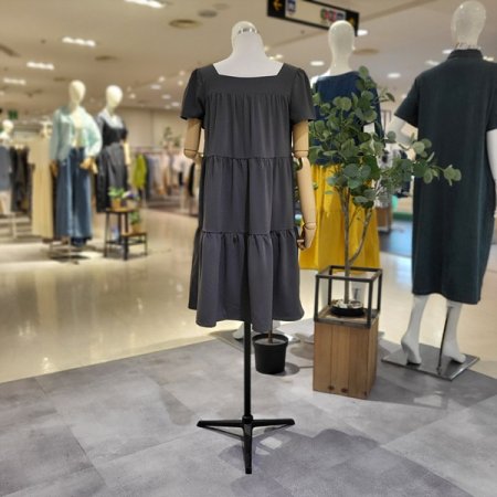 스퀘어넥미디여름원피스