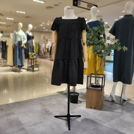 스퀘어넥미디여름원피스