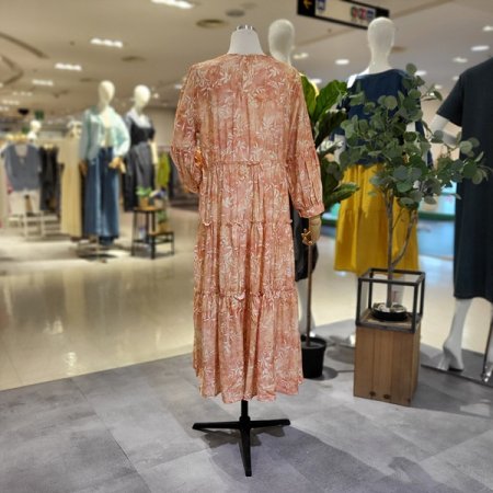 피치오렌지7부소매롱원피스