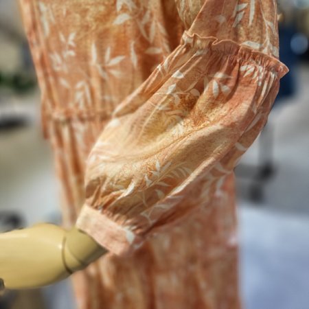 피치오렌지7부소매롱원피스