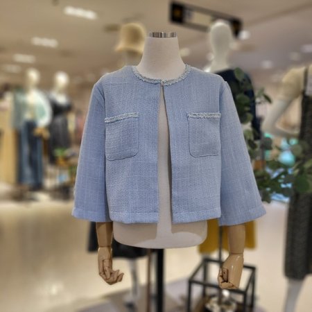 7부소매장여름트위드자켓