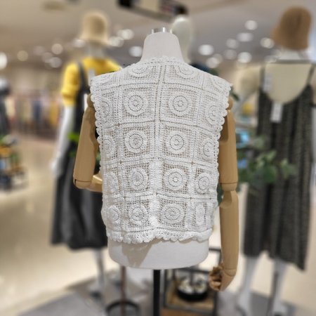 브이넥민소매니트가디건조끼