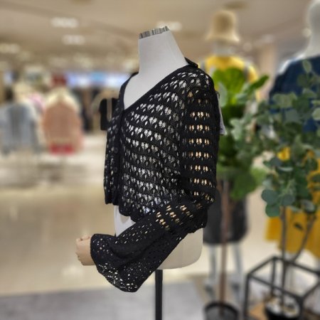 나팔소매니트긴팔여름가디건