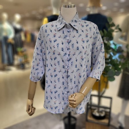 꽃잎카라넥여름셔츠블라우스