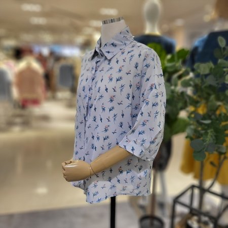 꽃잎카라넥여름셔츠블라우스