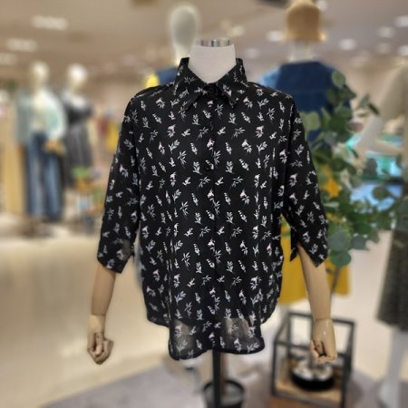꽃잎카라넥여름셔츠블라우스