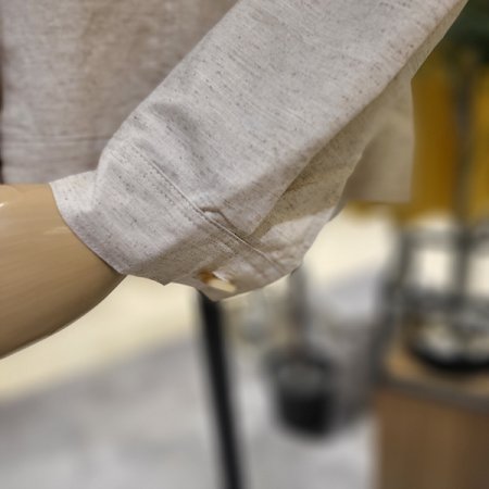 라운드넥긴팔린넨자켓