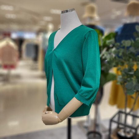 7부원버튼여름니트가디건