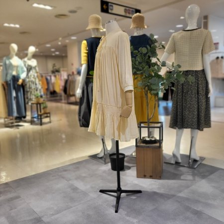 밑단프릴7부미디원피스