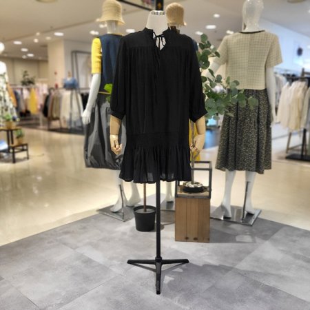 밑단프릴7부미디원피스