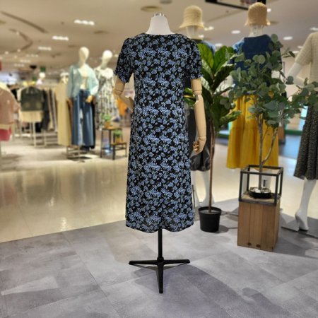 셔링넥반팔쉬폰원피스