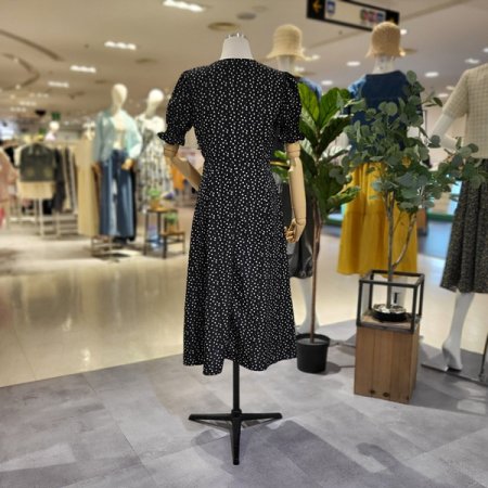 레이스브이넥쉬폰원피스