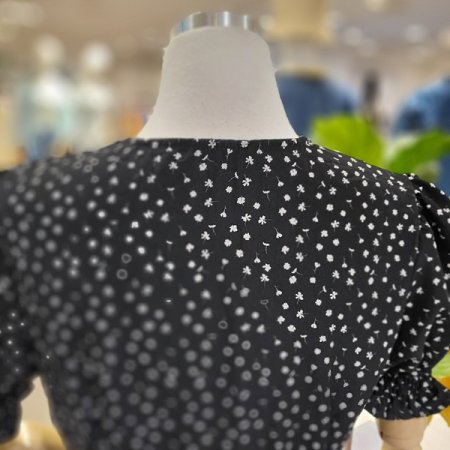 레이스브이넥쉬폰원피스