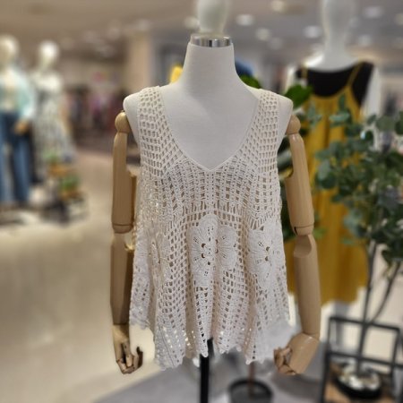 브이넥뷔스티에니트조끼