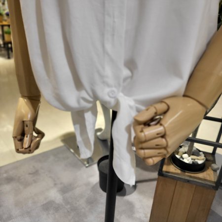 앞리본묶음셔츠반팔블라우스