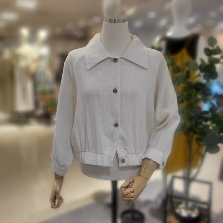 9부소매시보리카라넥린넨자켓
