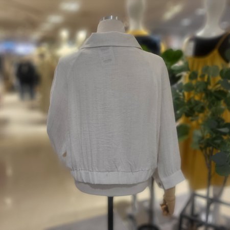 9부소매시보리카라넥린넨자켓