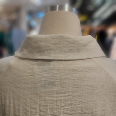 9부소매시보리카라넥린넨자켓