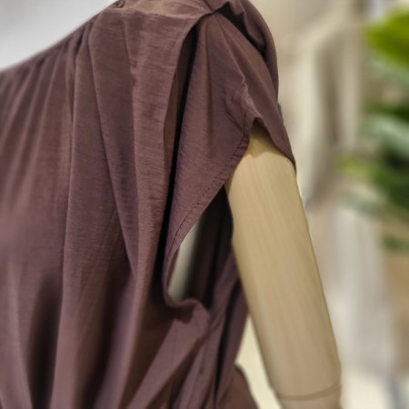 캡소매박시롱원피스