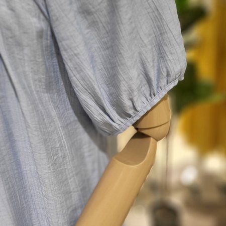 스톤주름넥여름롱원피스