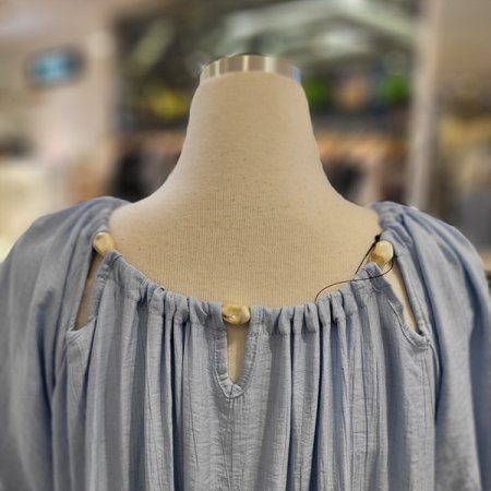 스톤주름넥여름롱원피스