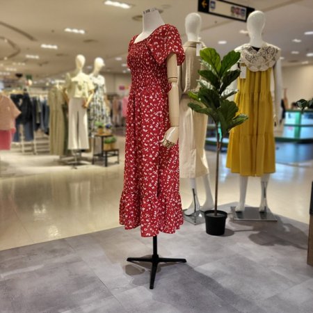 스모크밴드반팔쉬폰원피스