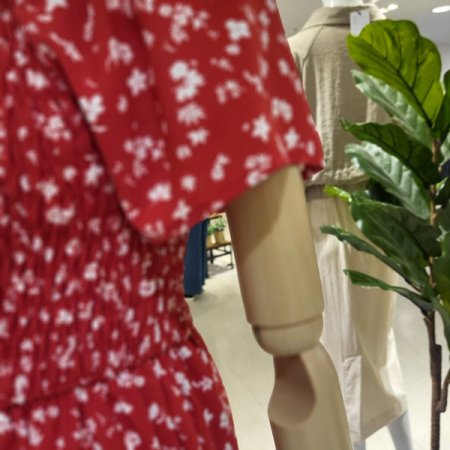 스모크밴드반팔쉬폰원피스