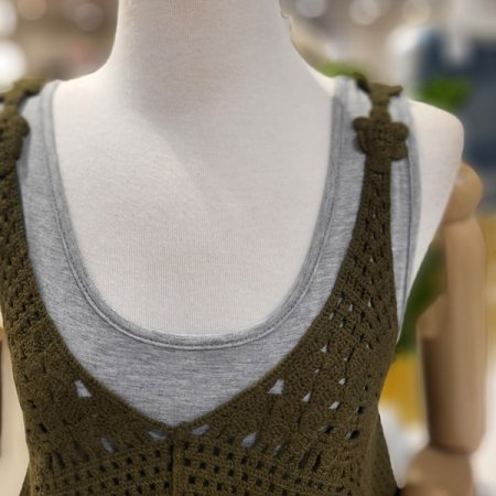 꽃잎뷔스티에면니트