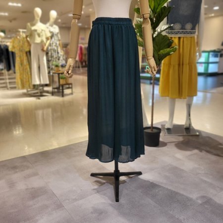 시스루쉬폰9부와이드팬츠