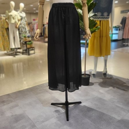 시스루쉬폰9부와이드팬츠